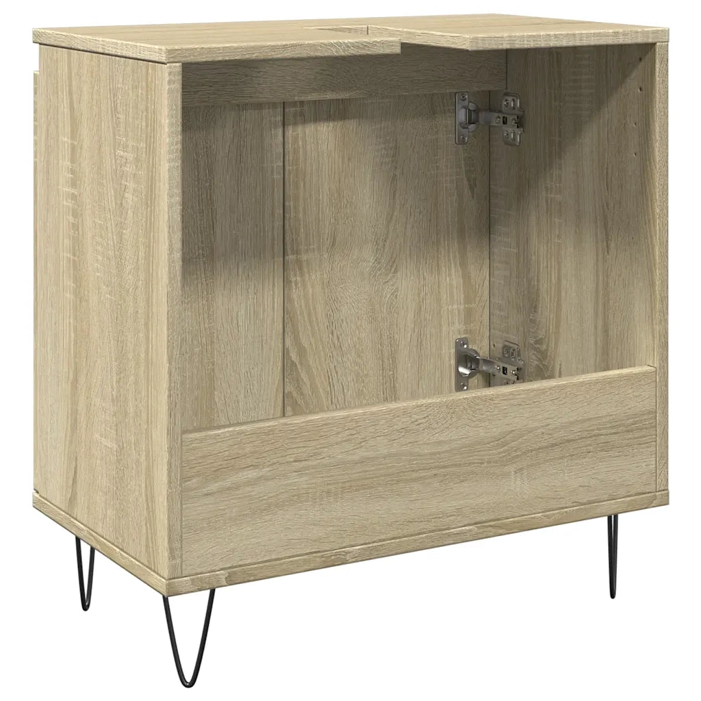 vidaXL Mobile da Bagno Rovere Sonoma 58x33x60 cm in Legno Multistrato