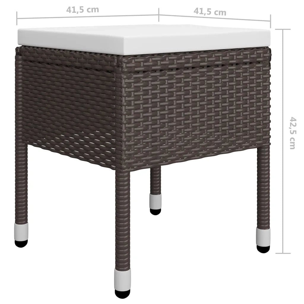 Set Mobili da Pranzo per Giardino 5 pz Marrone cod mxl 69142