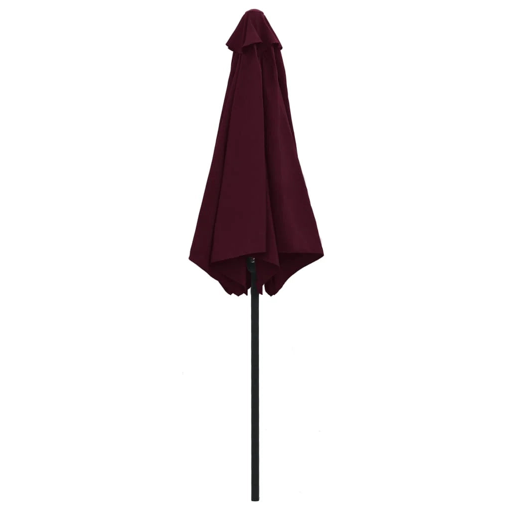 Ombrellone da esterno e palo in alluminio 270 x 246 cm bordeaux 02_0008288
