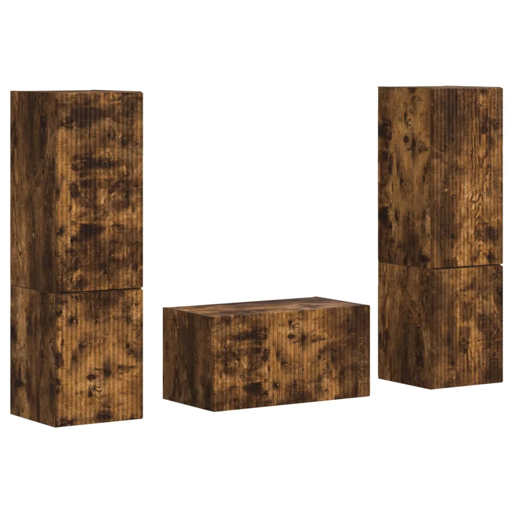 Set mobile TV 5 pcs Rovere fumé Legno multistrato