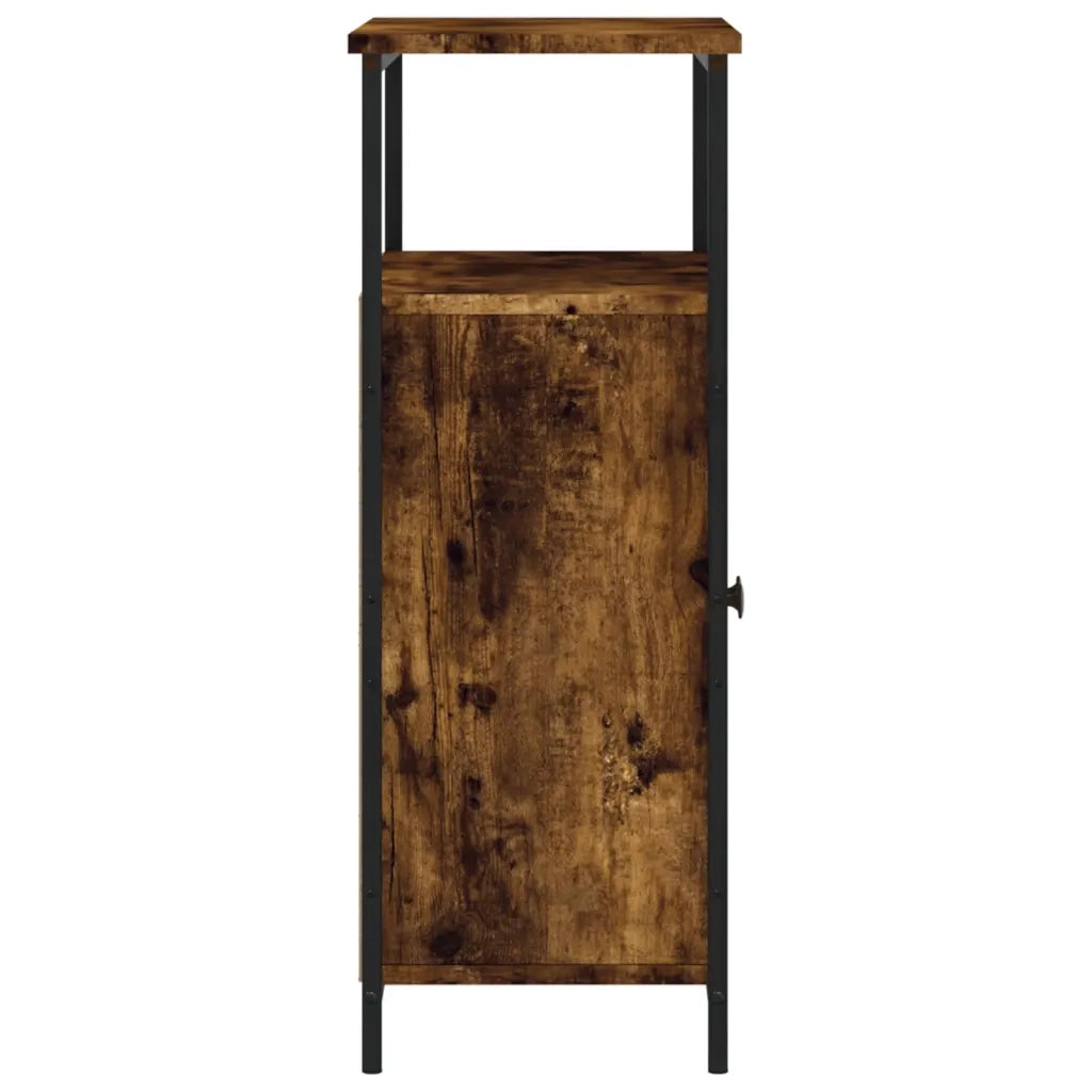 Credenza Rovere Fumo 70x30x80 cm in Legno Multistrato