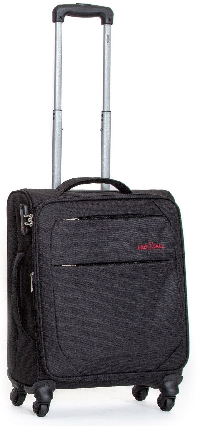 Trolley Valigia Bagaglio a Mano Morbida in Poliestere 4 Ruote TSA Ravizzoni Brooklyn Nera