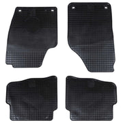 Tappetino per Auto 4 pcs Nero Gomma