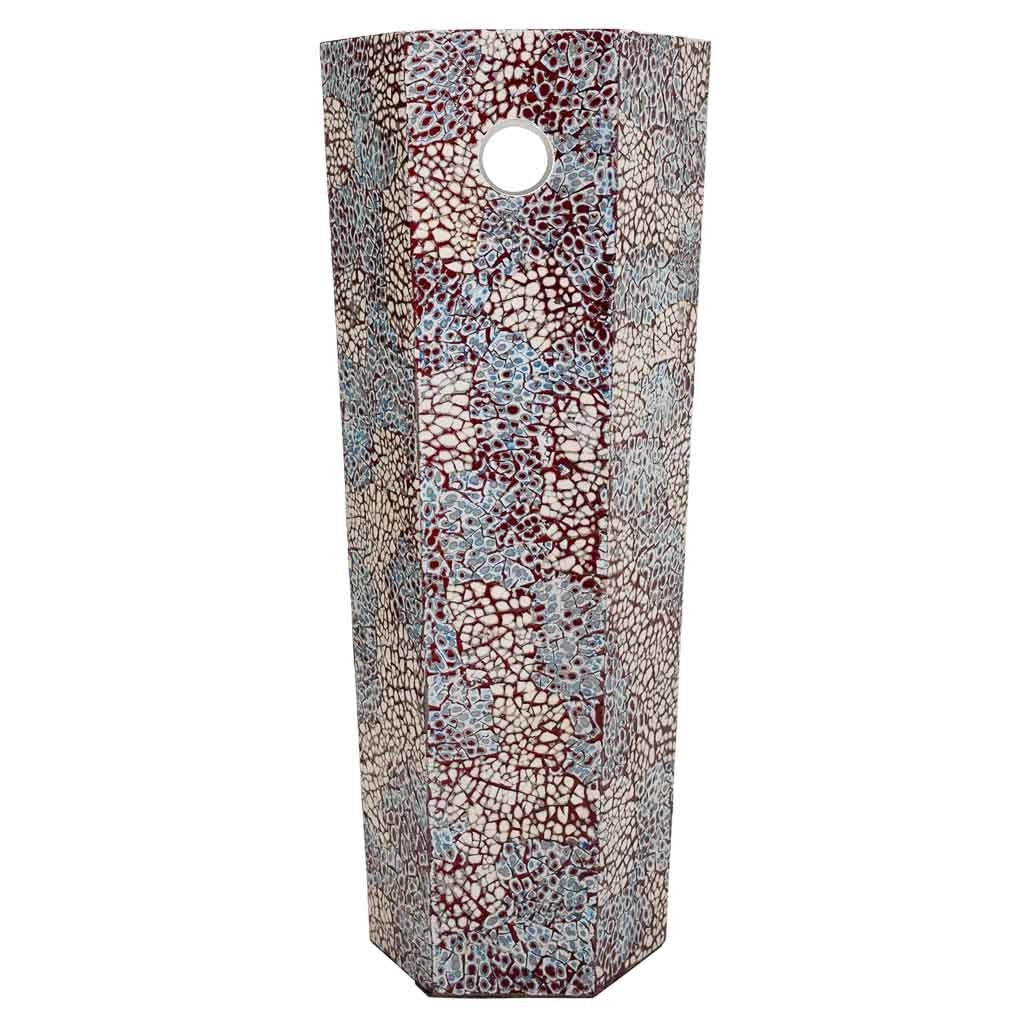 Portaombrelli Capiz stampato bianco, rosso e blu, 24x24x58h cm