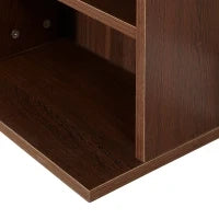 Mobile Porta CD con Ripiani Regolabili, Scaffale Porta 1116CD/528DVD Salvaspazio in MDF, Mobile Libreria con 36 Scomparti, 102x23.5x195 cm, Marrone