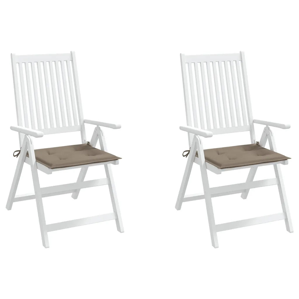 Cuscini per Sedia 2 pz Tortora 40x40x4 cm in Tessuto Oxford 314018