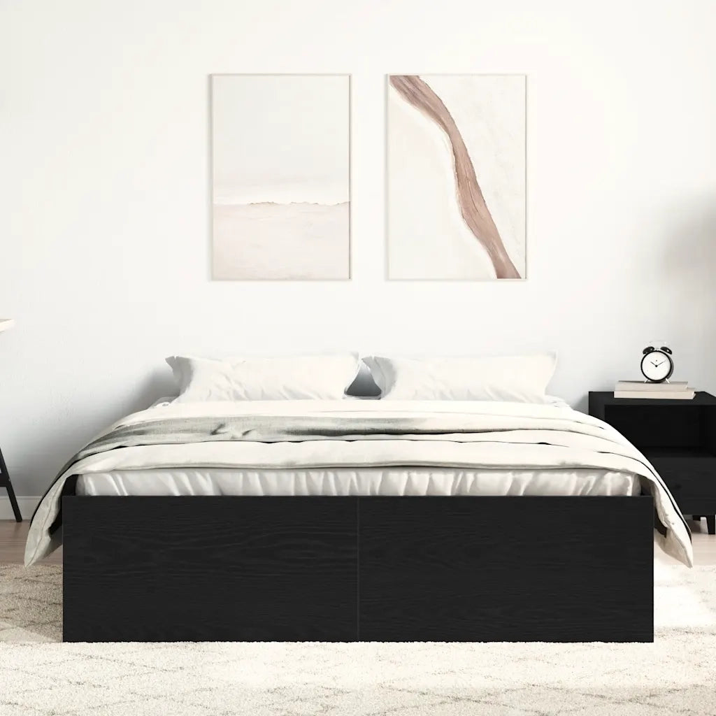 Giroletto senza Materasso Rovere Nero 120x200 cm Truciolato