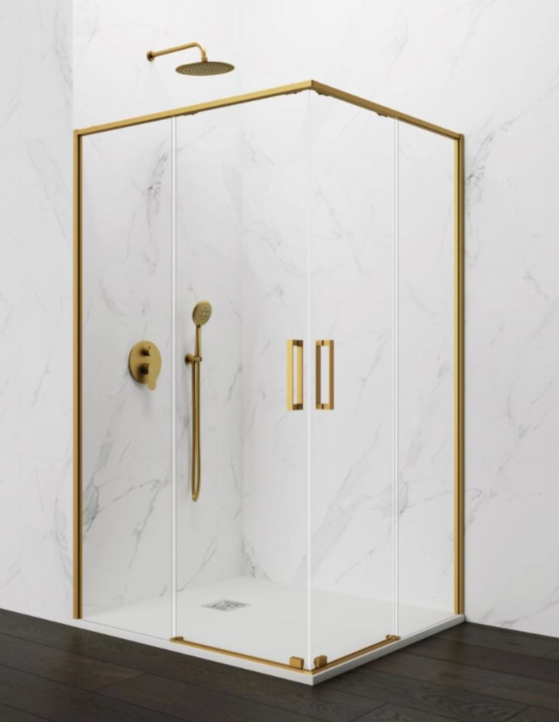 Box doccia ingresso angolare 2+2 ABANTE (TWENTY) 90x80 cm Oro