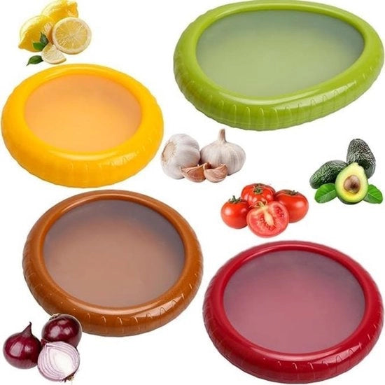 Set di 4 distributrici di verdura e frutta riutilizzabile, chiusura ermetica, adatta per il lungo termine conservazione delle verdure.