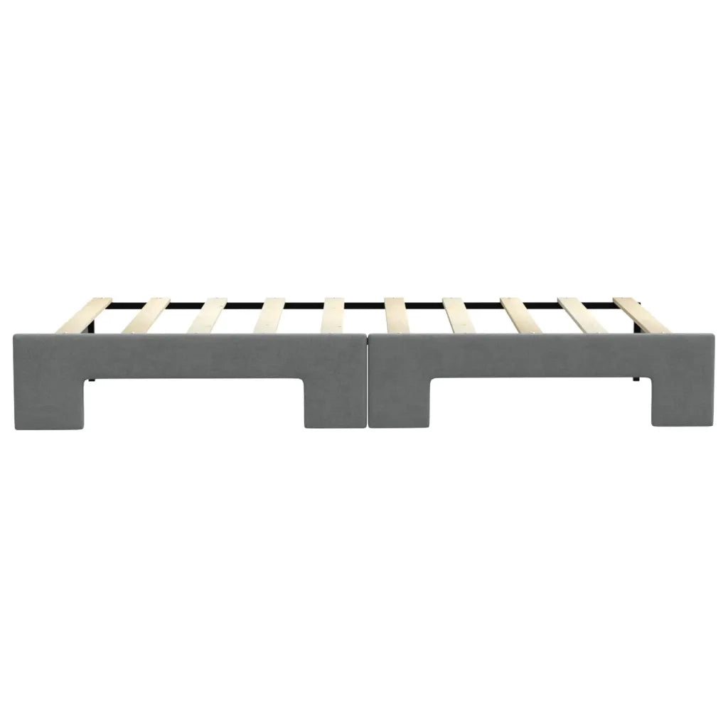 Divano Letto Letto Estraibile Grigio Scuro 100x190 cm Tessuto 3196656