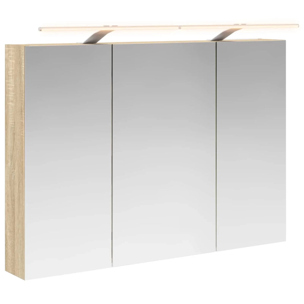 Mobiletto per specchio da bagno con lo scaffale Rovere Sonoma