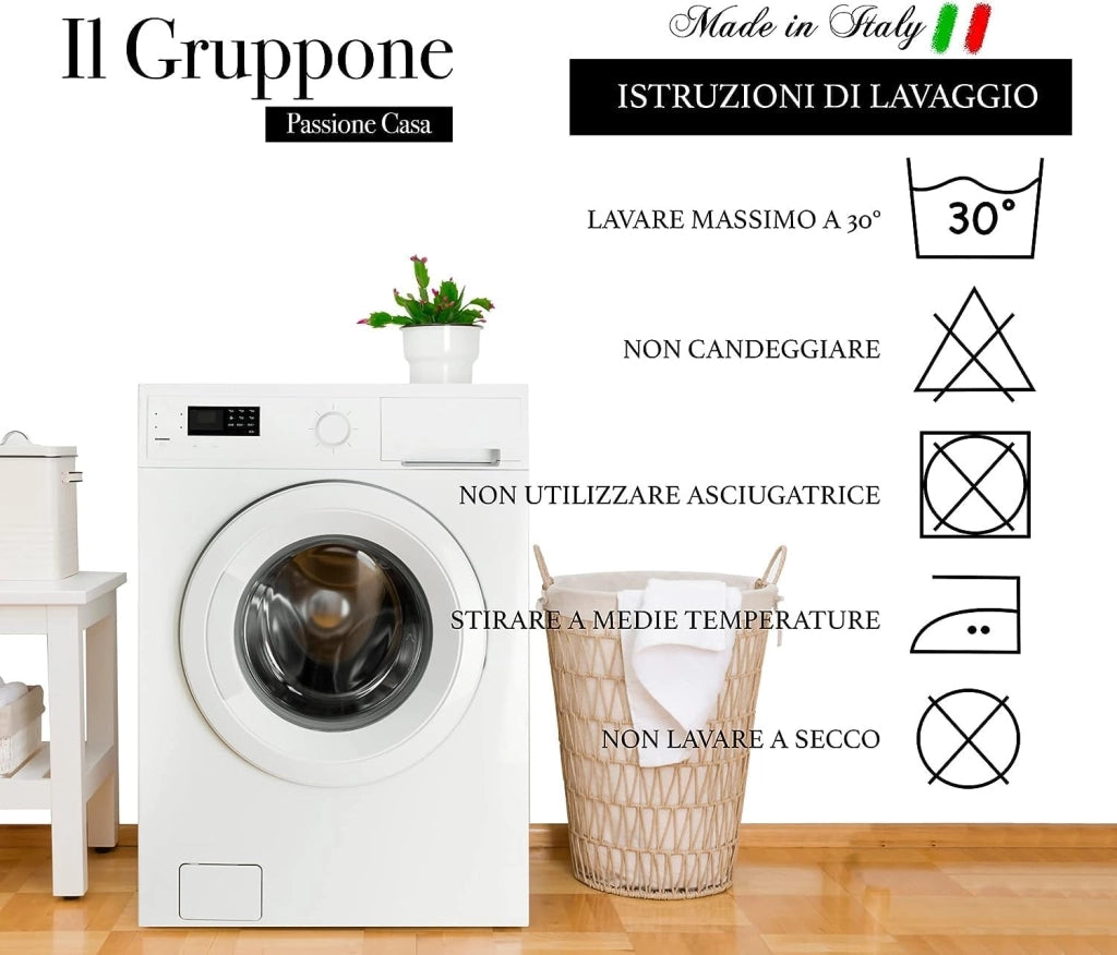 Telo Arredo Tinta Unita Made in Italy in Cotone Panama Grandfoulard Copritutto Blu - 1 Posto 280x170