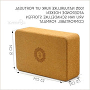 Support per Yoga Blocco a forma di Blocco 100% Naturale - Inclusa Borsa e Guida all'Esercizio - Dimensione Grande