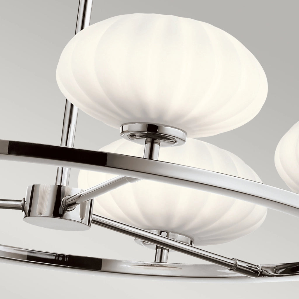 Lampadario Pim cromato lucido LED 5xG9 IP44 Quintiesse