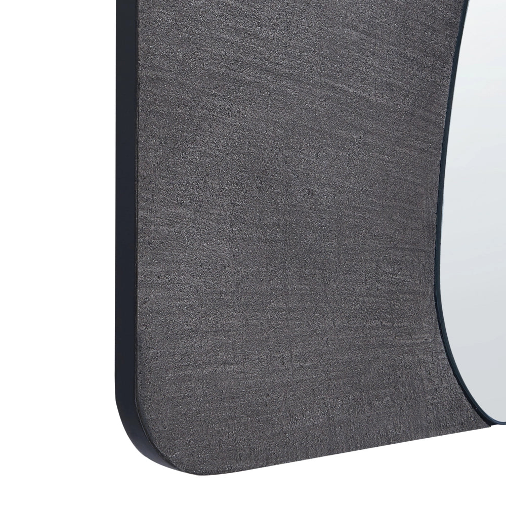 Specchio da parete grigio 70 x 110 cm Specchio decorativo da parete in stile moderno da appendere