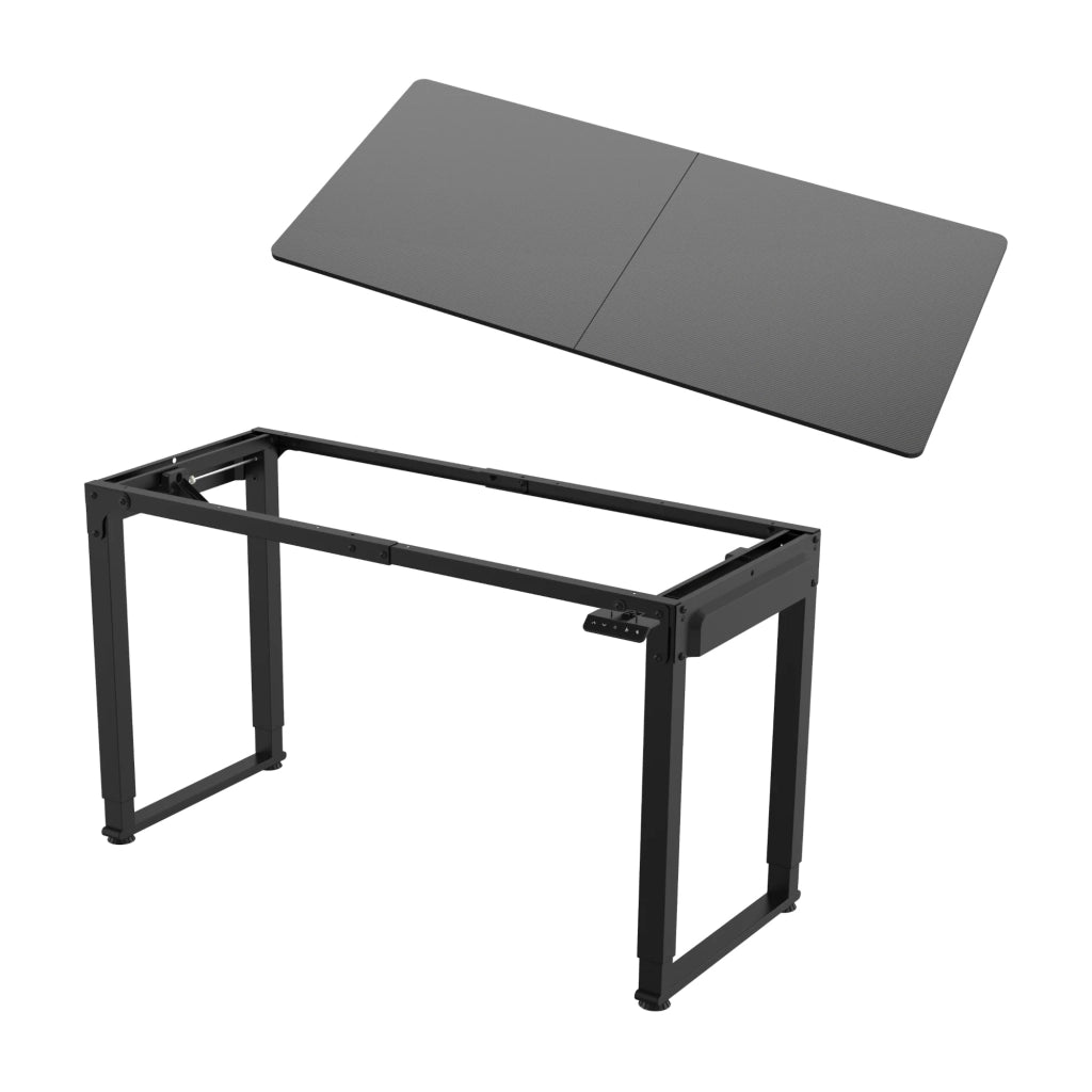 Scrivania/postazione di lavoro regolabile elettricamente in altezza 160 x 75 cm nero 03_0009076