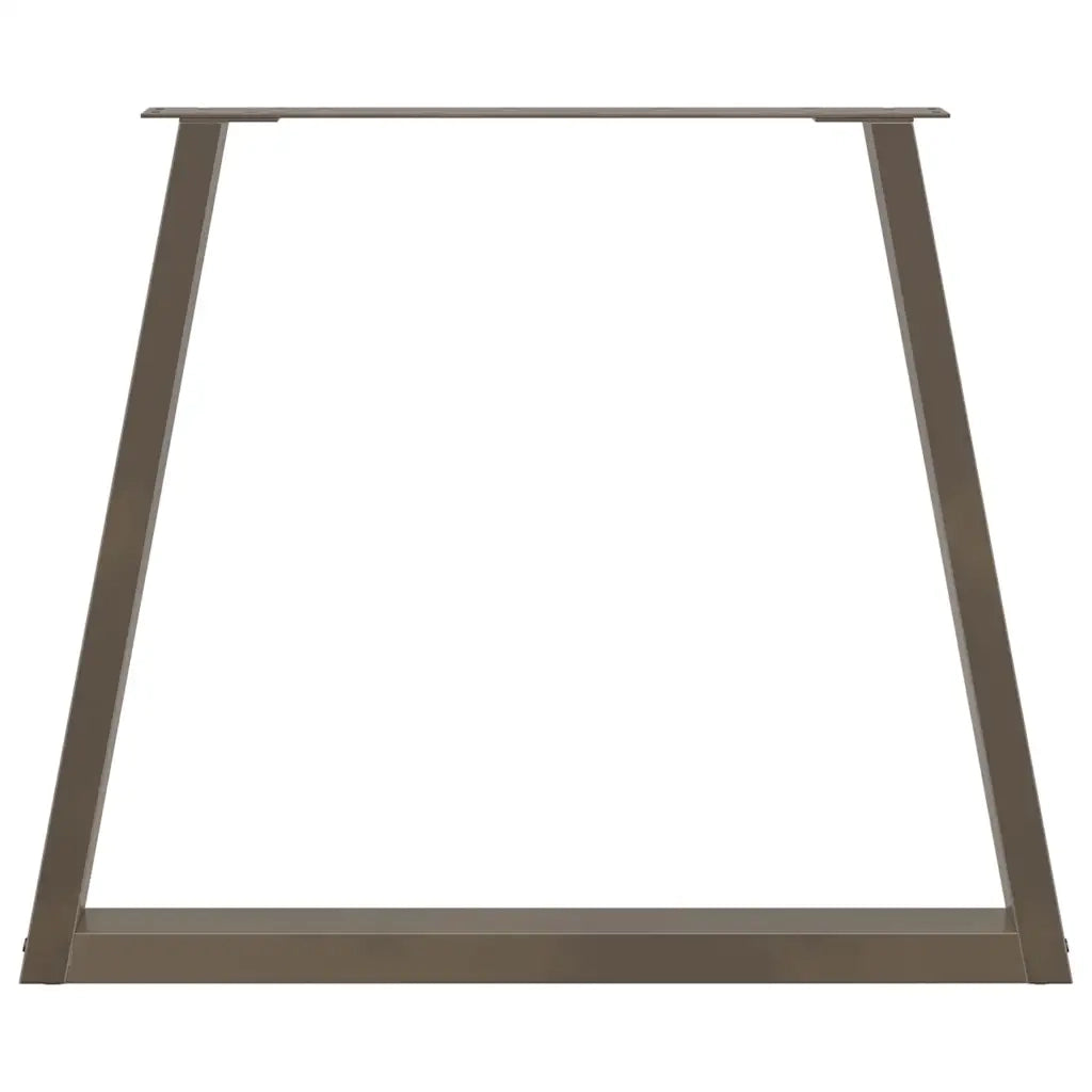 vidaXL Gambe per tavolo da pranzo a forma di V 3 pz in acciaio naturale 80x(72-73,3) cm