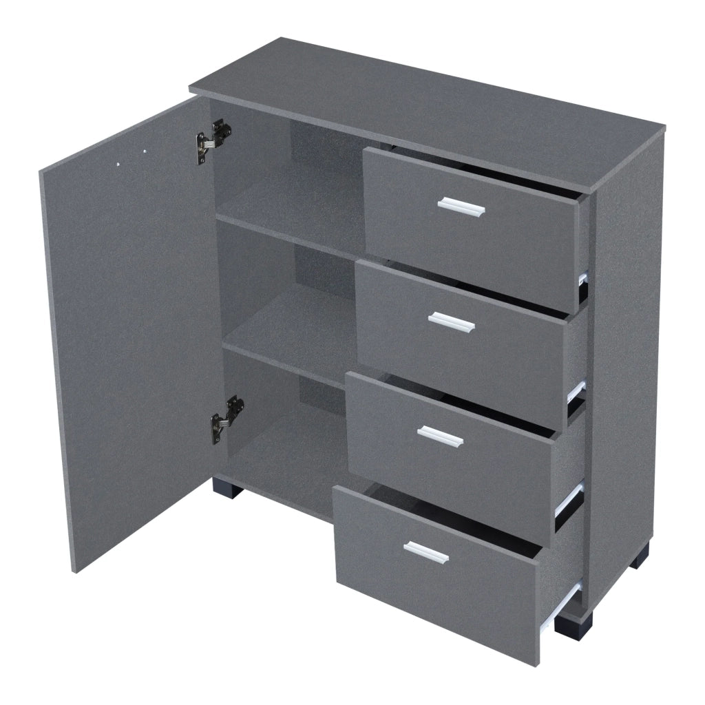 Scarpiera 84 x 80 x 28 cm grigio scuro 03_0007628