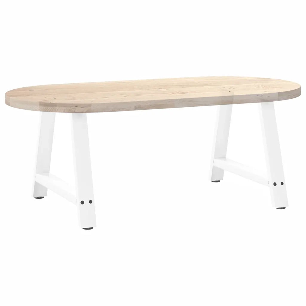 Gambe per Tavolino da Caff¨¨ a Forma di A 2 pz-Set di 2 Gamba per Tavolo Bianche 70x(42-43) cm Acciaio