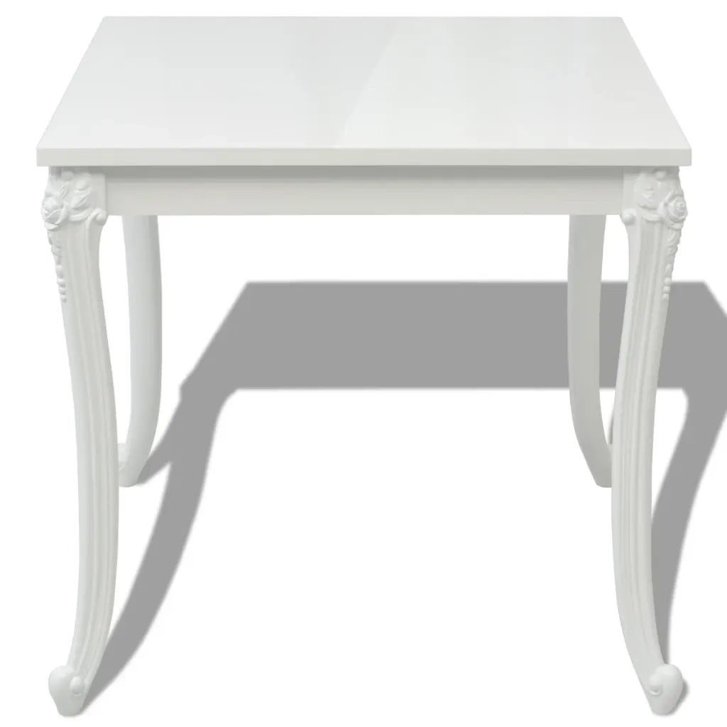 Tavolo da Pranzo | Tavolo da cucina 80x80x76 cm Bianco Lucido