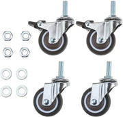 4 ruote a gomito con freno 38mm per mobili ruote per mobili con viti M8 ruote per mobili con vite 2 ruote con freno 22kg per ruota (M8)