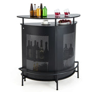 Tavolo da bar con 4 ripiani 110,5 x 48 x 112,5 cm spazio di archiviazione ottimale design industriale chic metallo nero 20_0015317