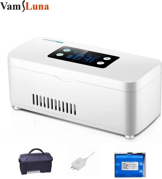 Cassafreddo portatile per farmaci - box per insulina - portatile - bianco