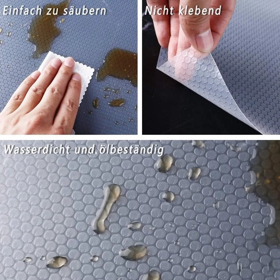 Copertura per cucina, gomme non adesive EVA per cucina con piatti per cucina impermeabili e resistenti all'acqua per cassetti, copertura per cassetti (Transparante, 60x200cm)