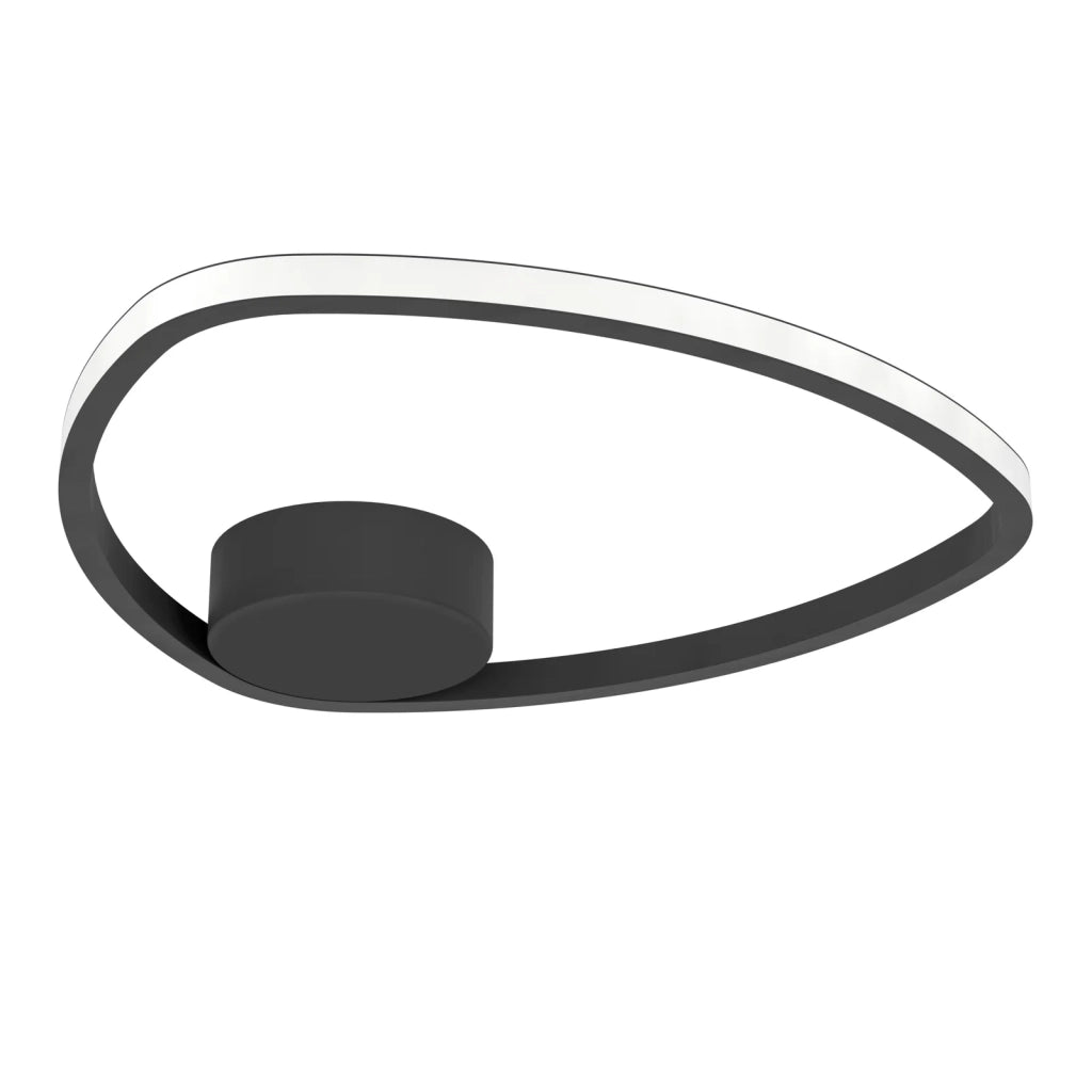 Plafoniera Moderna Moschella Metallo Nero Plastiche Bianche Led 9,7W 1440Lm Ip20