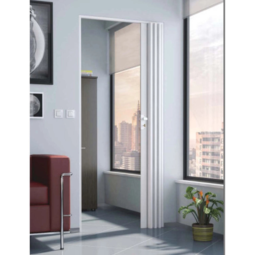 Porta a soffietto da interno in kit in PVC Bianca 82x220 cm mod. Simona