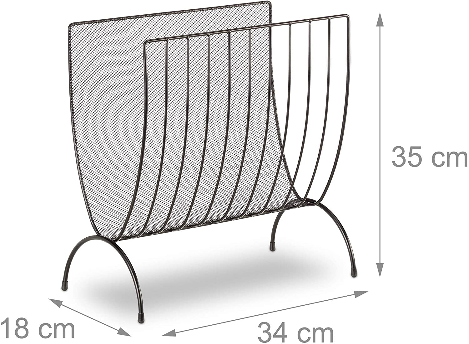 Portariviste in rete metallica Portariviste portariviste in rete intrecciata nera 13_0002230/2