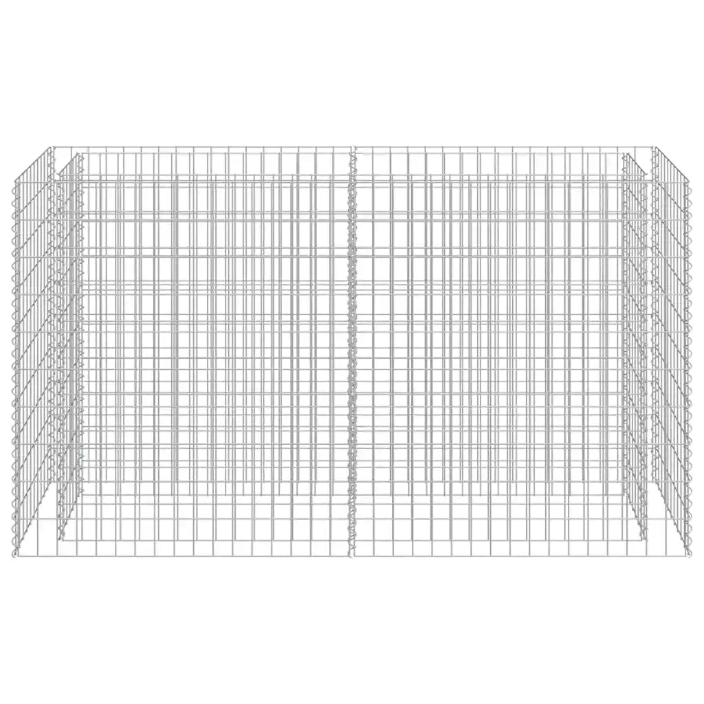 Gabbione Letto Rialzato in Acciaio Zincato 180x50x100 cm 143558