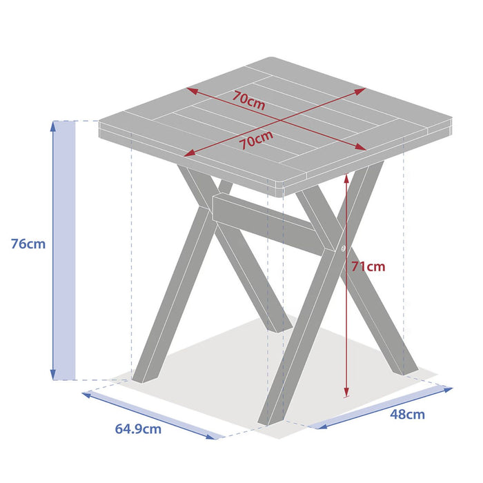 TAVOLO XENIA QUADRATO ACACIA