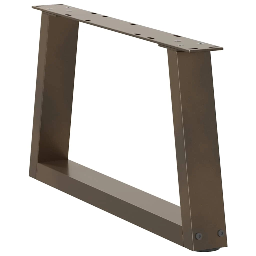 Set di 2 gambe per tavolino a forma di V 50 x 30 cm funzionali ed esteticamente gradevoli design moderno in acciaio naturale 02_0056827