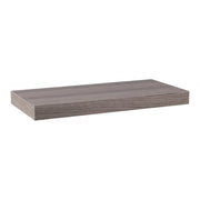 Mensola da Muro, Mensola Tamburata, Scaffale Legno, Mensola da Parete, Noce Grigio, 50x23x3,8 cm - Minerva