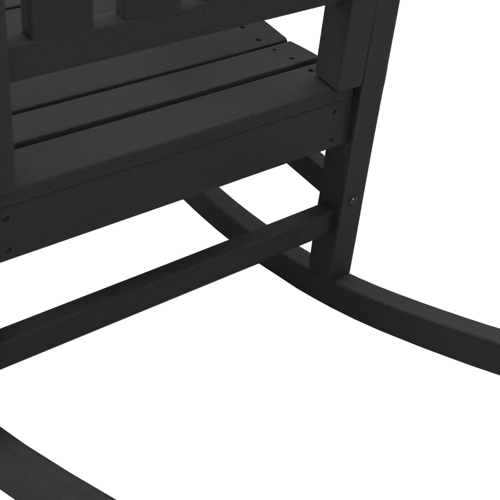 Sedia a dondolo nera 70x92x108 cm HDPE