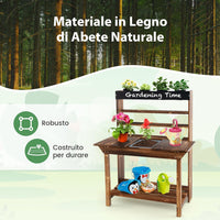 Cucina da Giardino, Cucina Giocattolo per Bambini con Struttura in Legno di Abete Massiccio, Lavandino Rimovibile, per Bambini 3-7 anni