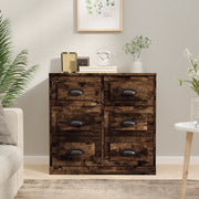 Credenza Rovere Fumo 70x35,5x67,5 cm in Legno Multistrato 816437