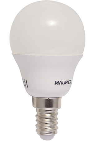 Lampada led maurer sfera smer e27 6,5w 806l 2700k lCalda