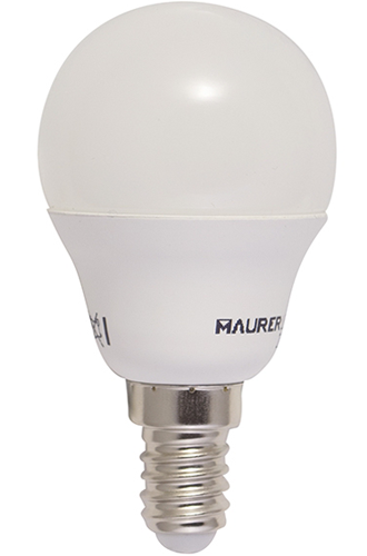 Lampada led maurer sfera smer e27 6,5w 806l 2700k lCalda