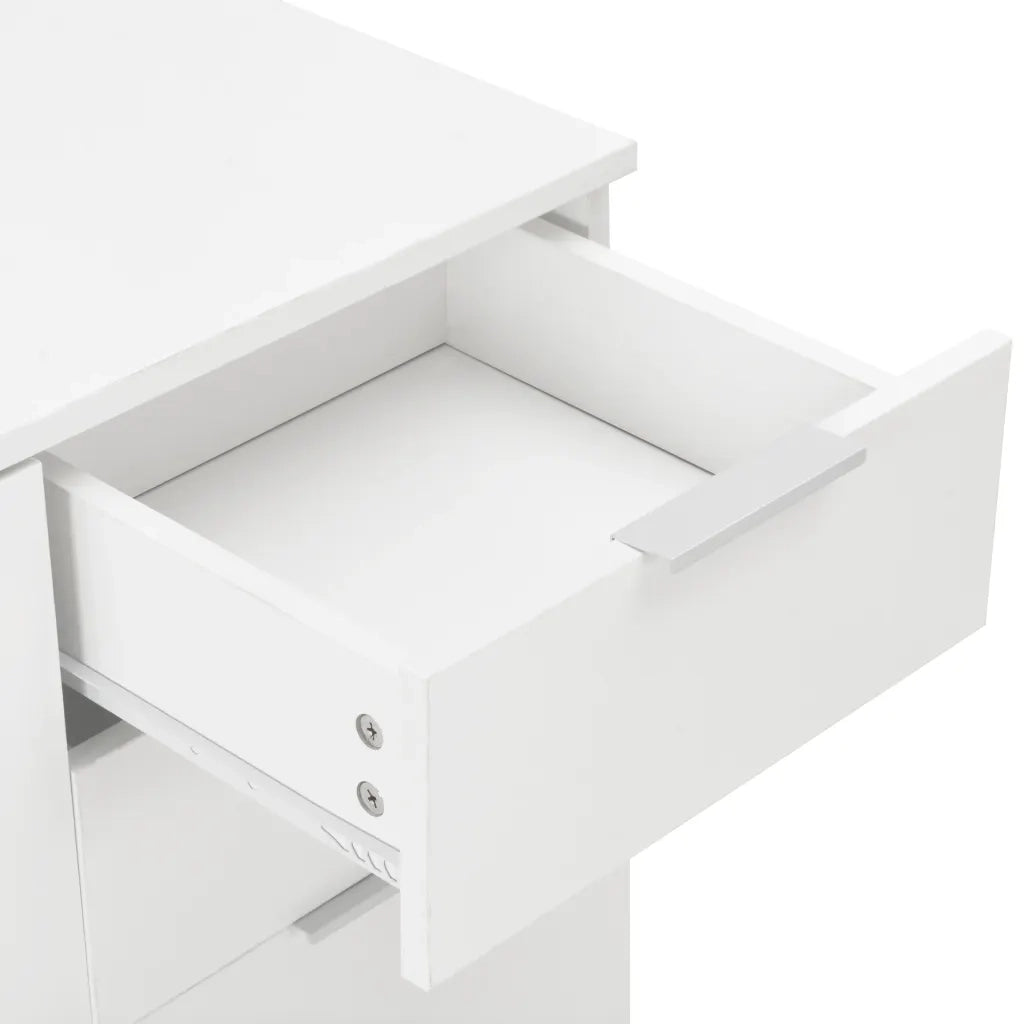 Credenza-Buffet-Armadio da cucina Bianco Lucido 107x35x80,5 cm