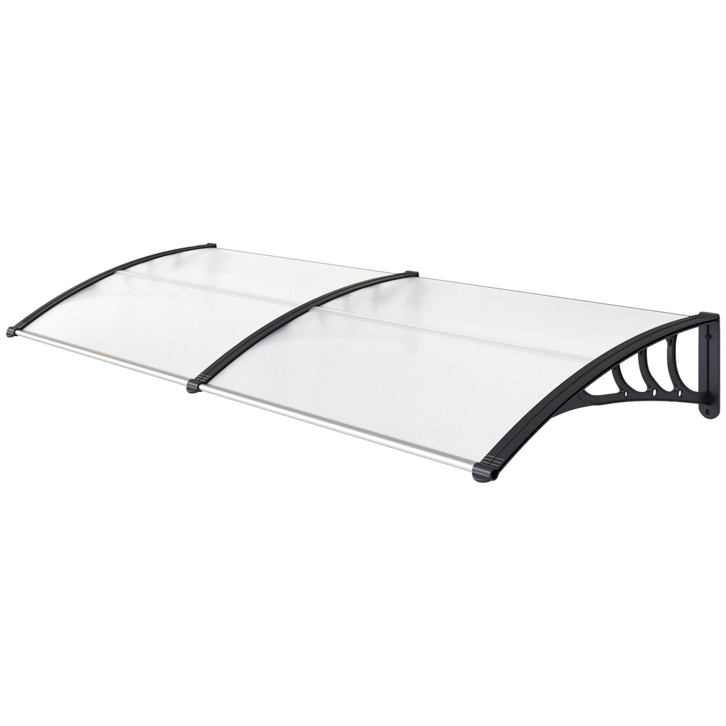 Tettuccio da Esterno in Policarbonato e Alluminio ¨C zephmum ¨C 195x75 cm Trasparente