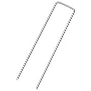 Picchetti da Terra a Forma di U 25pz 15x3,5 cm Acciaio Zincato 4009359