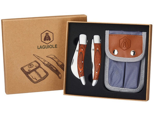 set coltellini da giardino pieghevoli 2 pz. con custodia cod:ferx.vit53805