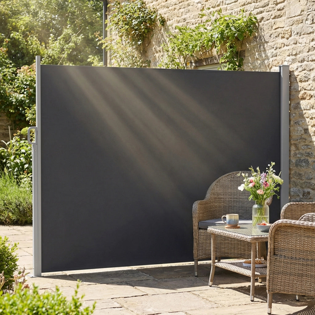 Tenda da sole estraibile laterale ¨C zephmum ¨C 420x185 cm, grigio scuro