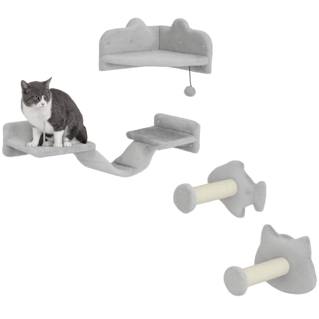 Gioco per Gatti con Scala e Piattaforma ¨C Zephmum ¨C Grigio