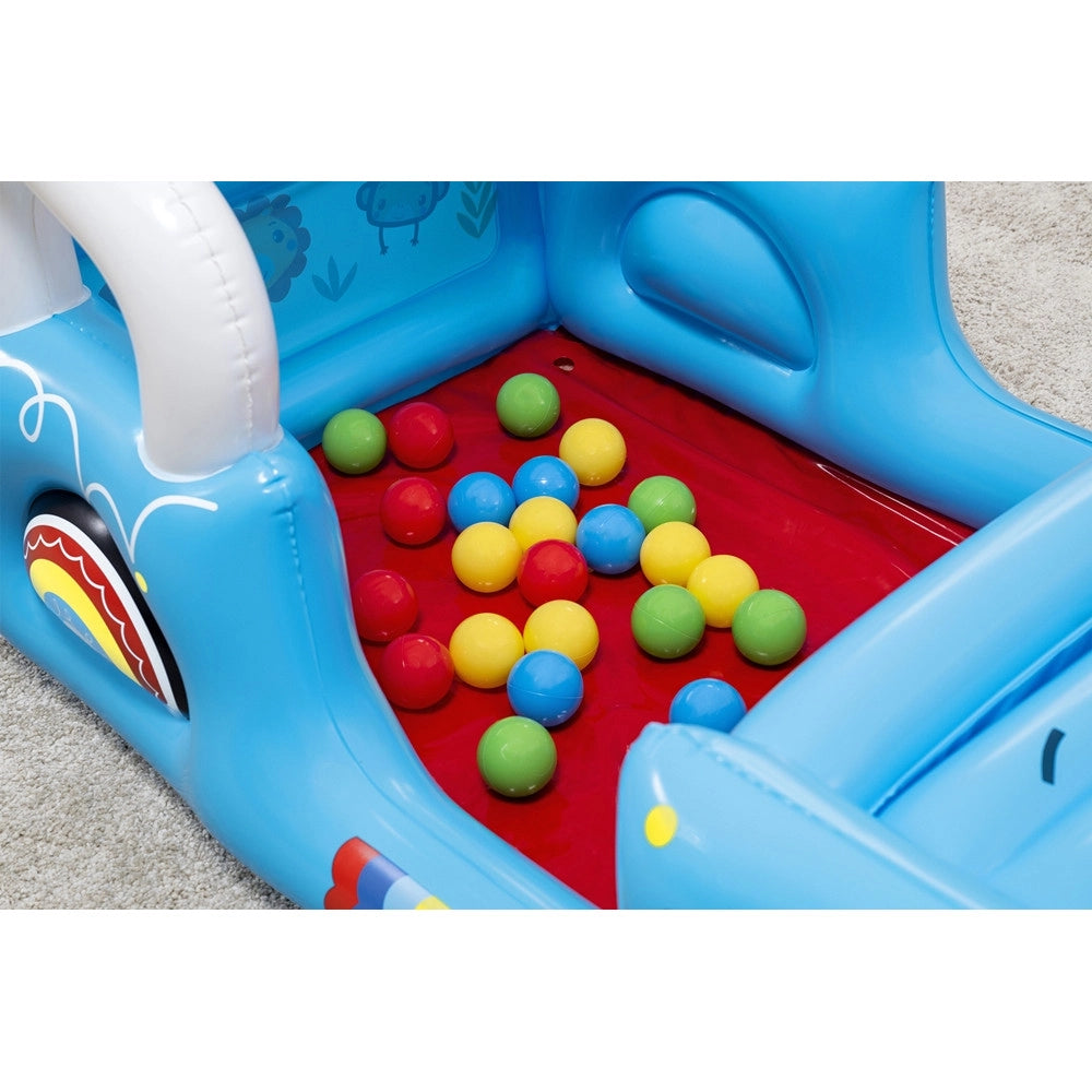 Trade Shop - Piscina Gonfiabile Per Bambini Forma Fuoristrada Safari Con Palline Cofano Apribile 93577 -