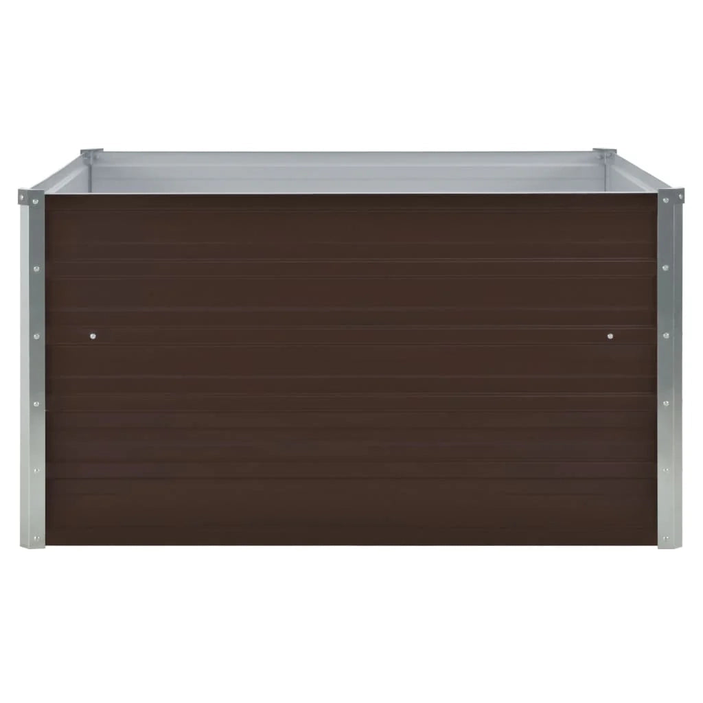 Fioriera 100 x 100 x 45 cm acciaio zincato marrone 02_0000785