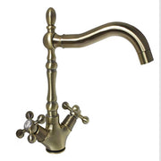 RUBINETTO LAVELLO CUCINA CANNA ALTA ANTICO MISCELATORE LAVANDINO OTTONE JH-1694