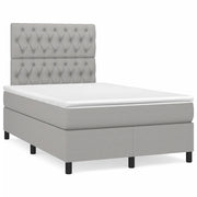 Giroletto a Molle con Materasso Grigio Chiaro 120x190cm Tessuto 3269902